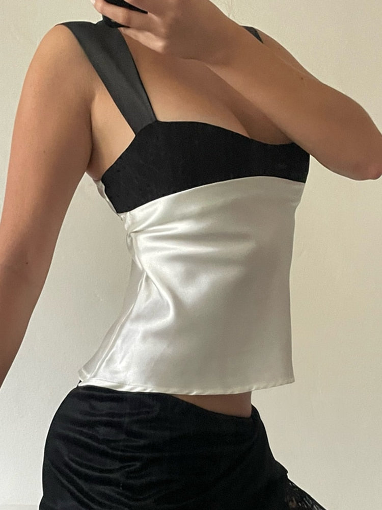Cooper | Satijnen vest top