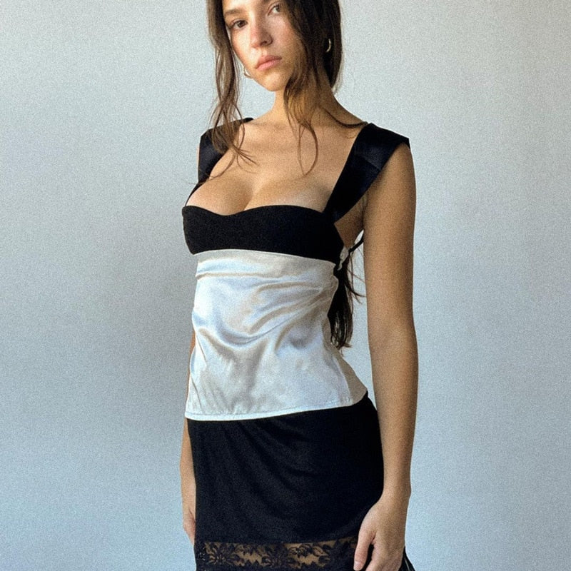 Cooper | Satijnen vest top