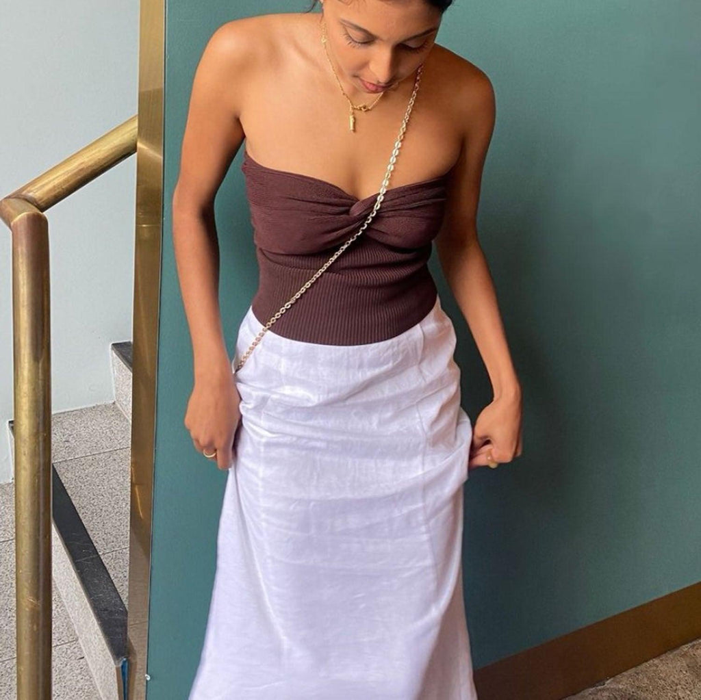 Vallice | Off-Shoulder Strapless Top