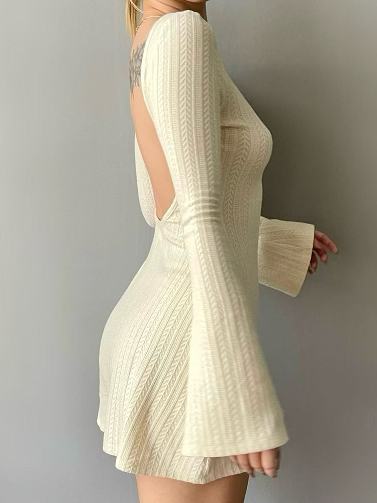 Bliss | Rugloze Bodycon Mini-Jurk