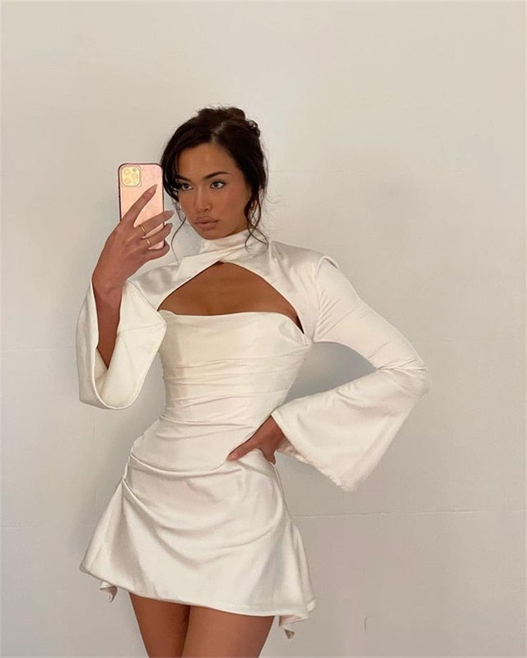 Janelle | Satijnen mini jurk