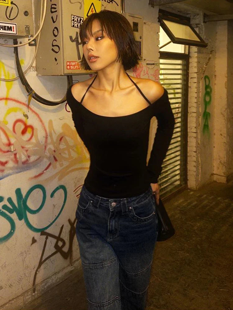 Nova | Off-Shoulder Top met Lange Mouwen