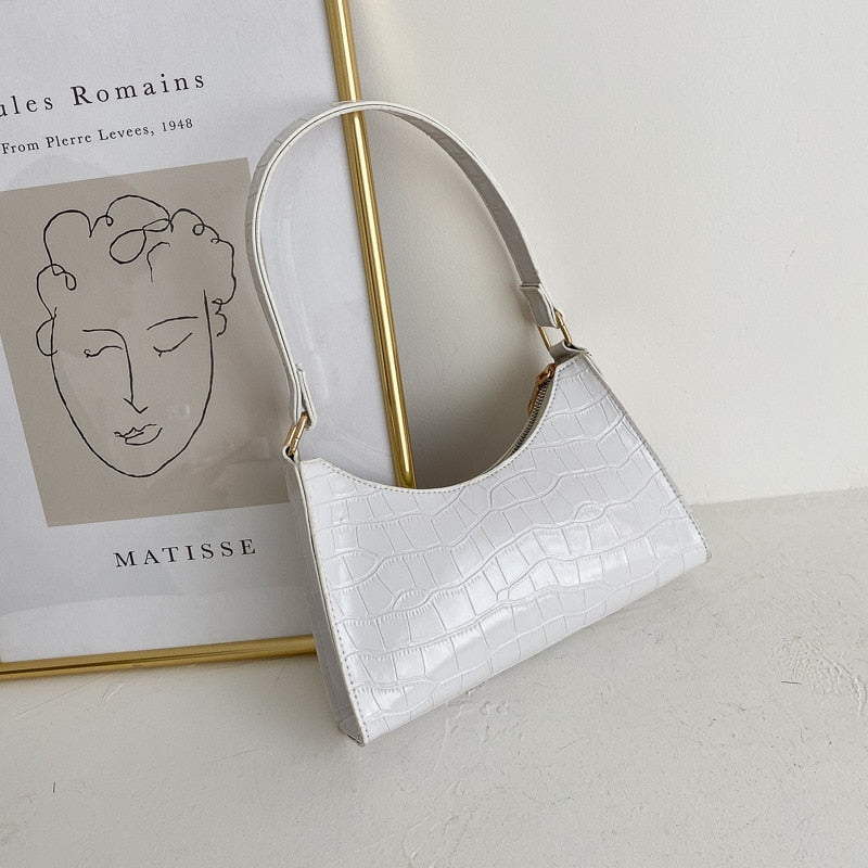 Sofie | Retro schoudertasje met crocoprint