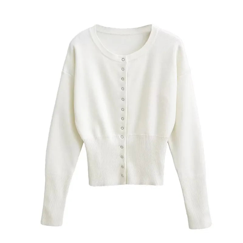 Nina | Fijngebreid vest met knoopsluiting