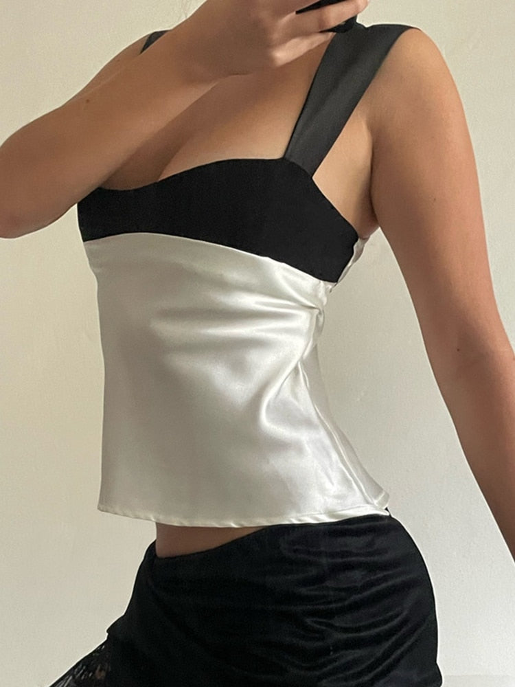 Cooper | Satijnen vest top