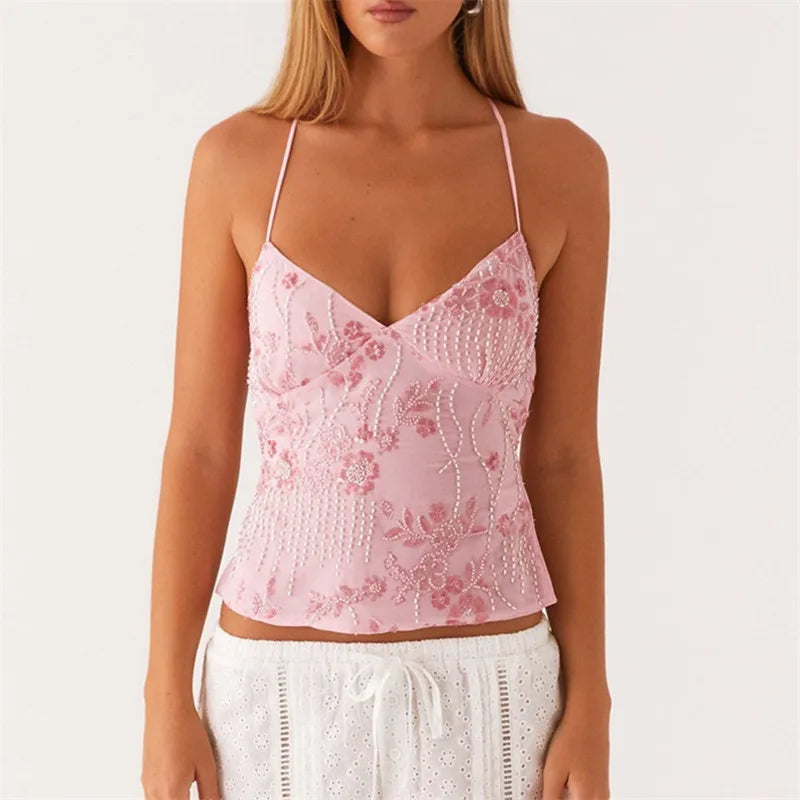Nova | Sequin halter top