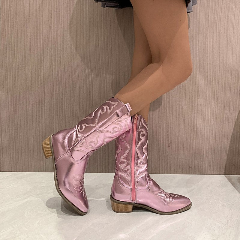 Sophie | Metallic Cowboy Laarzen