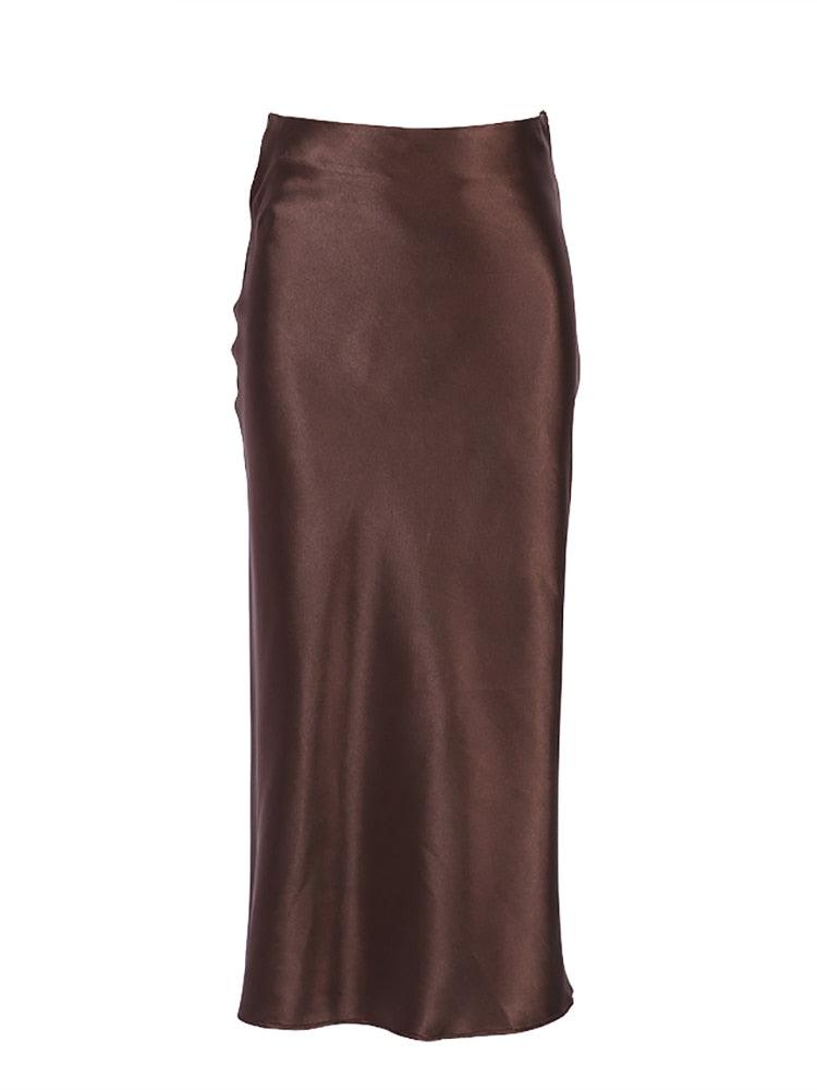 Danée | Satijnen midi rok