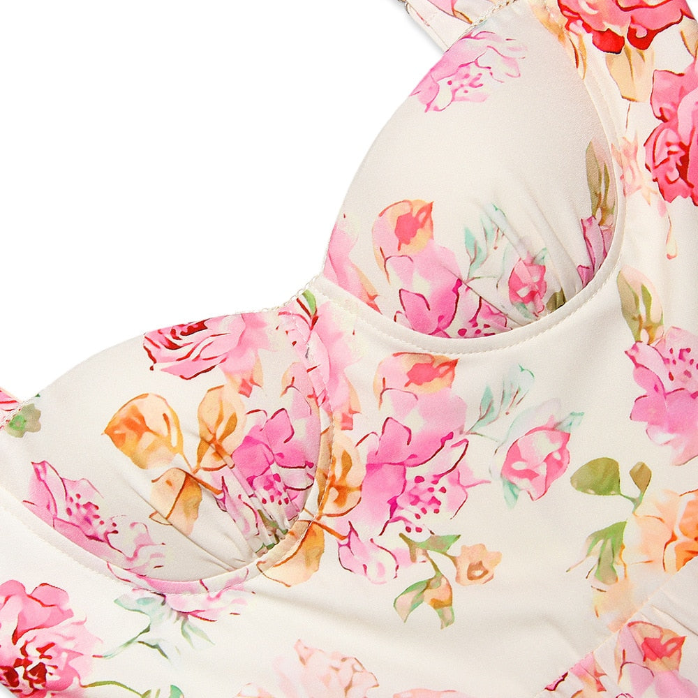 Seraphine | Bloemenprint midi jurk