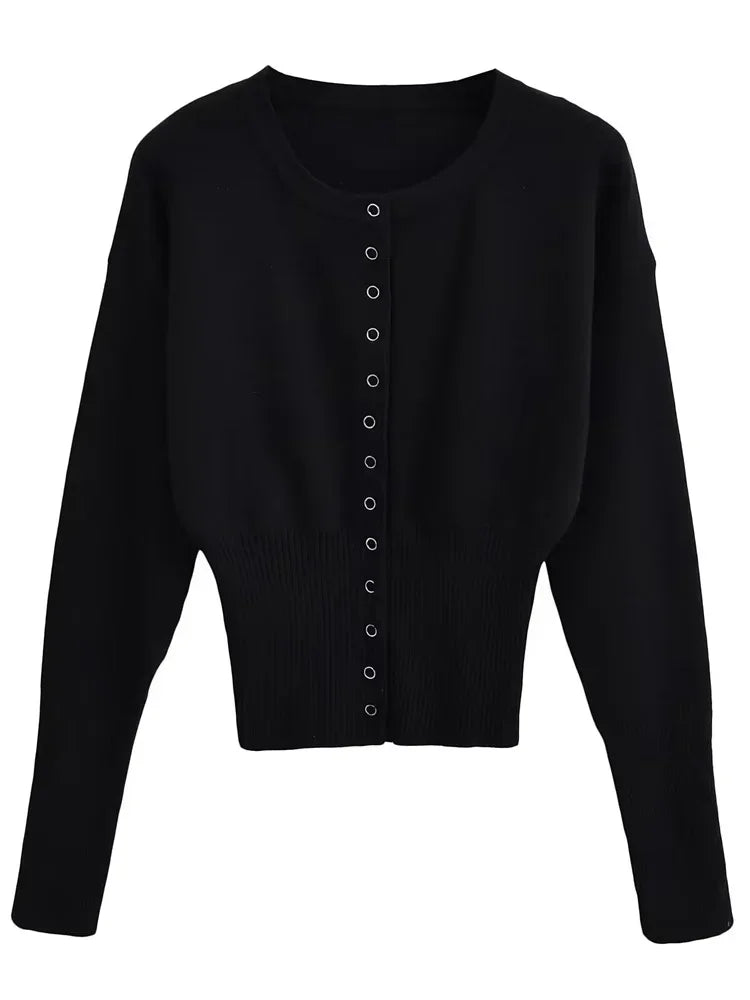 Nina | Fijngebreid vest met knoopsluiting
