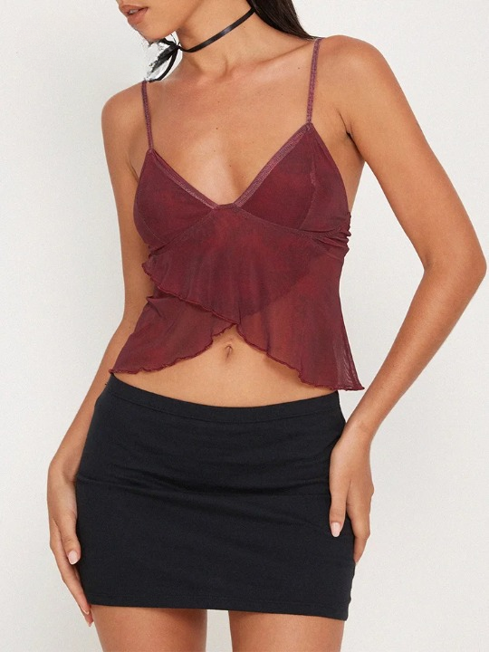 Vivi | Printed mesh cami