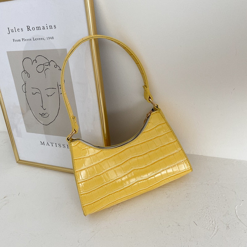 Sofie | Retro schoudertasje met crocoprint