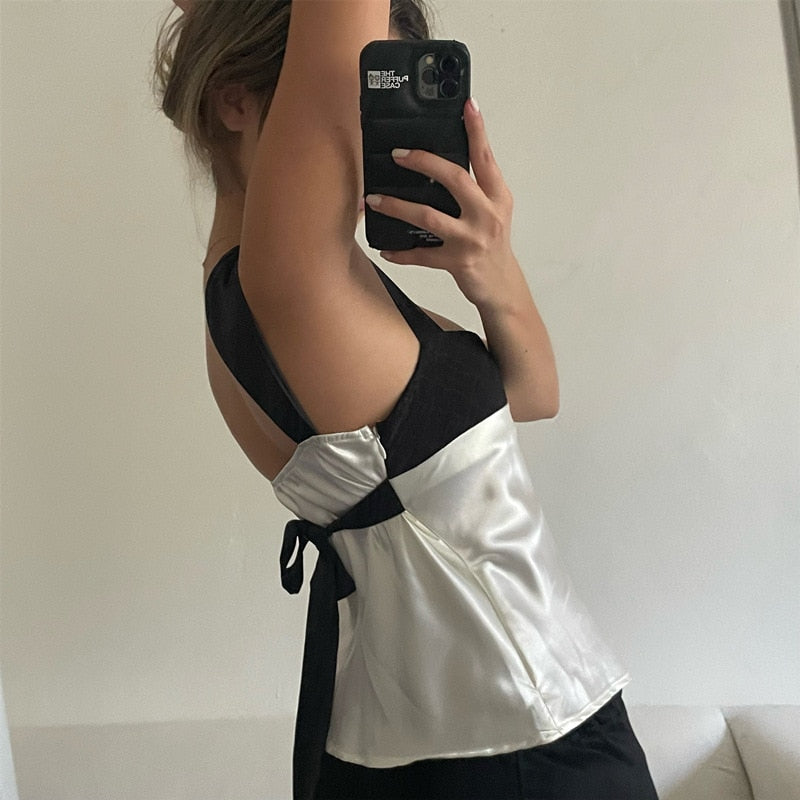Cooper | Satijnen vest top