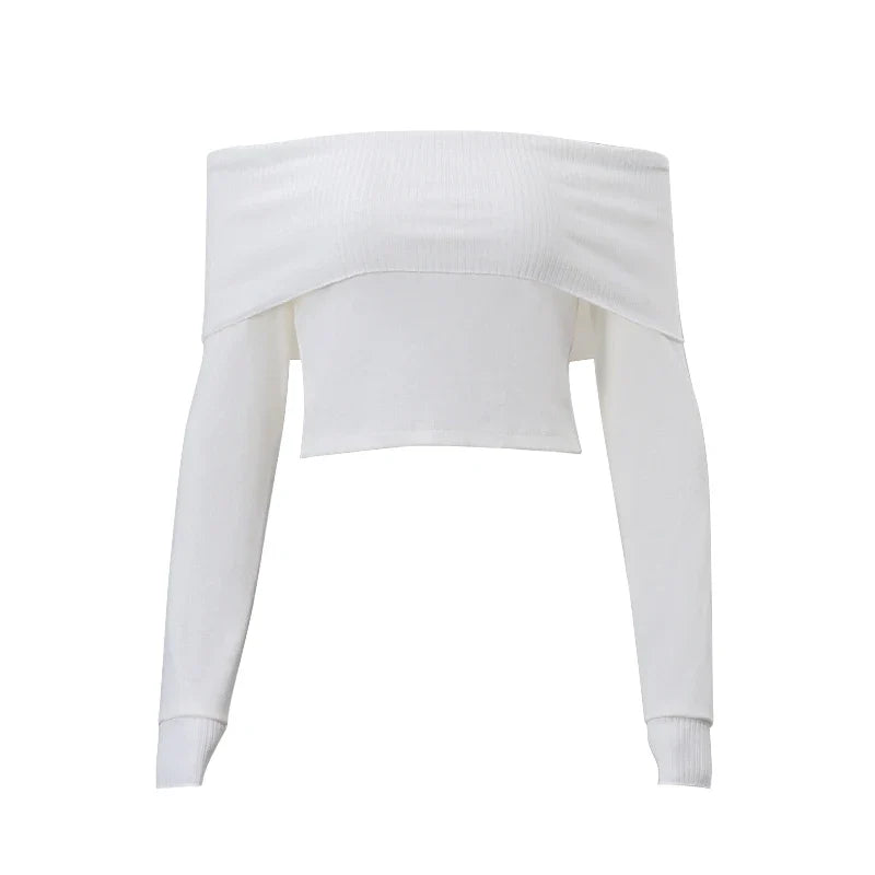 Mid City | Geribbelde Off-Shoulder Top