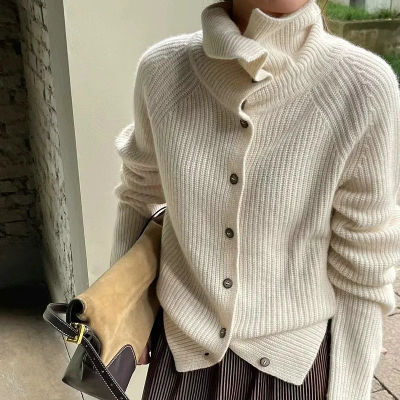 Franchesca | Wollen Coltrui Cardigan