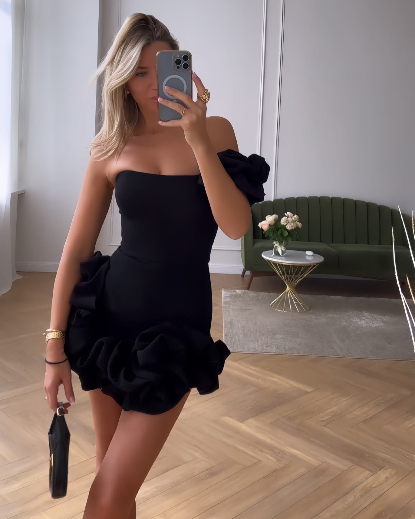 Petal | Mini jurk met plooien