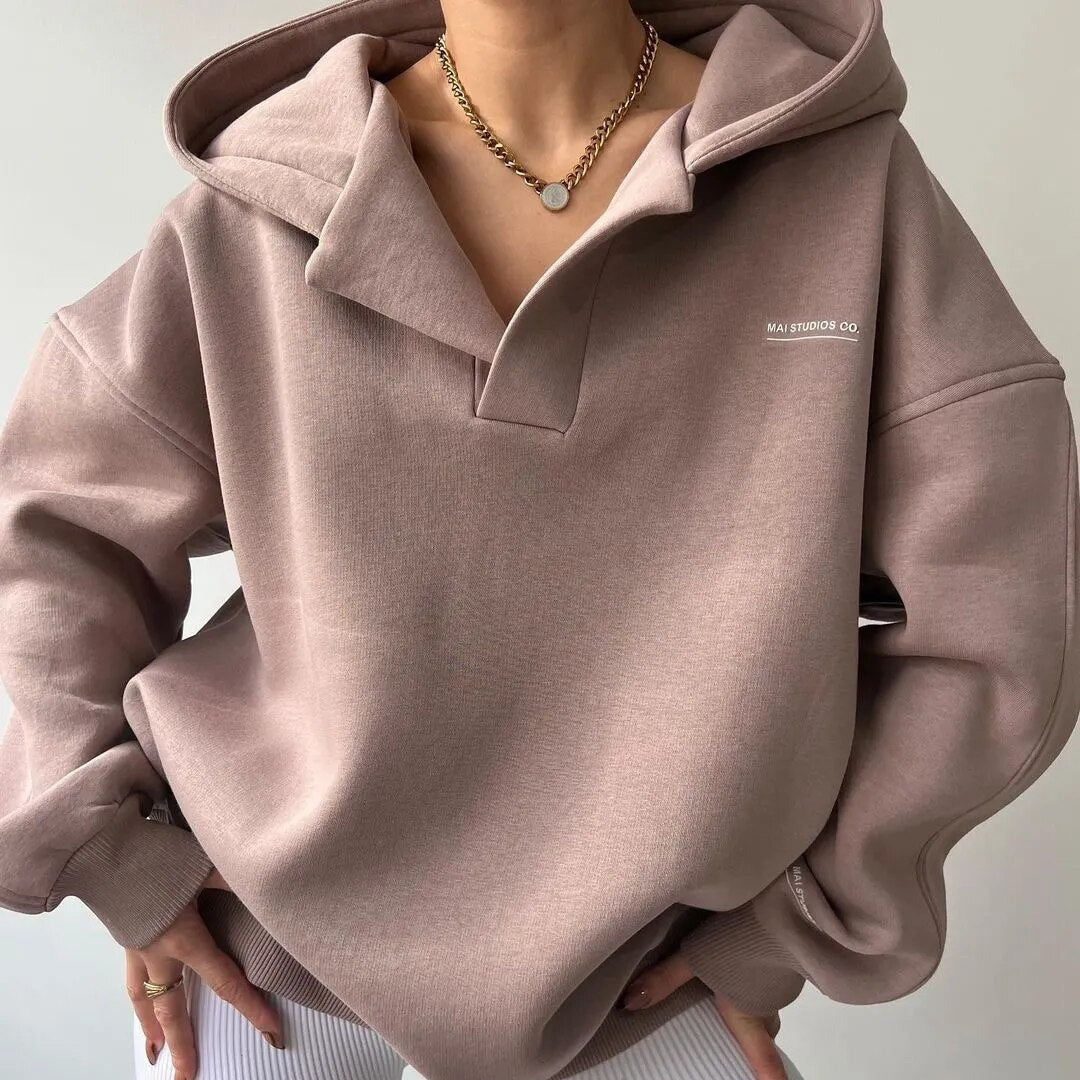 Milan | Oversized Hoodie met V-Hals