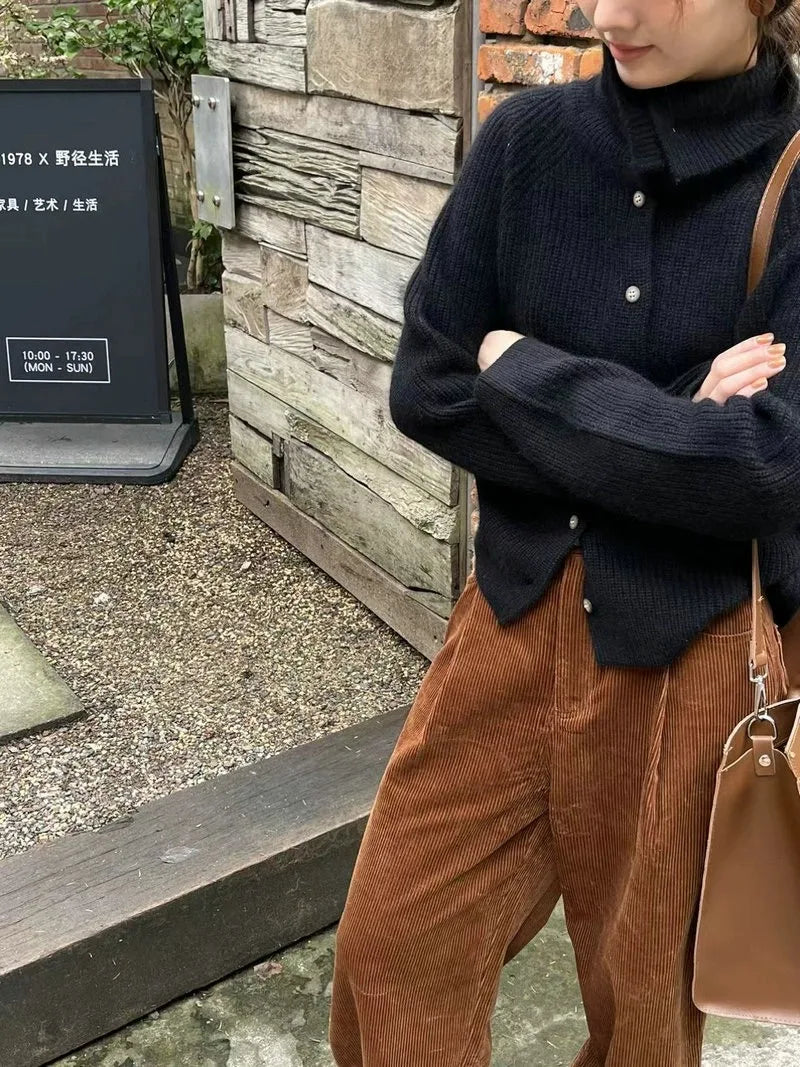 Franchesca | Wollen Coltrui Cardigan