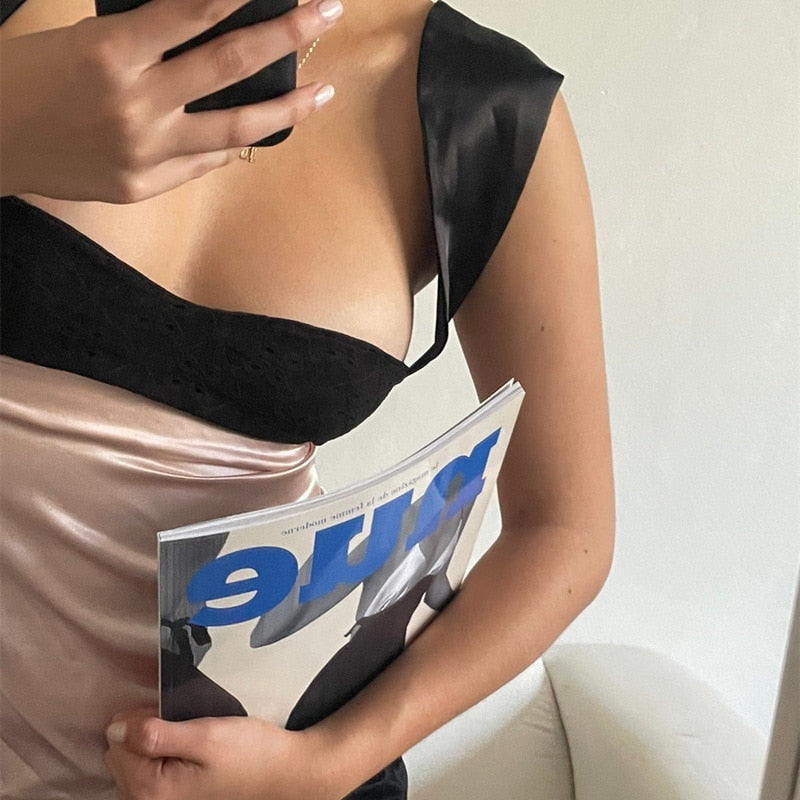 Cooper | Satijnen vest top
