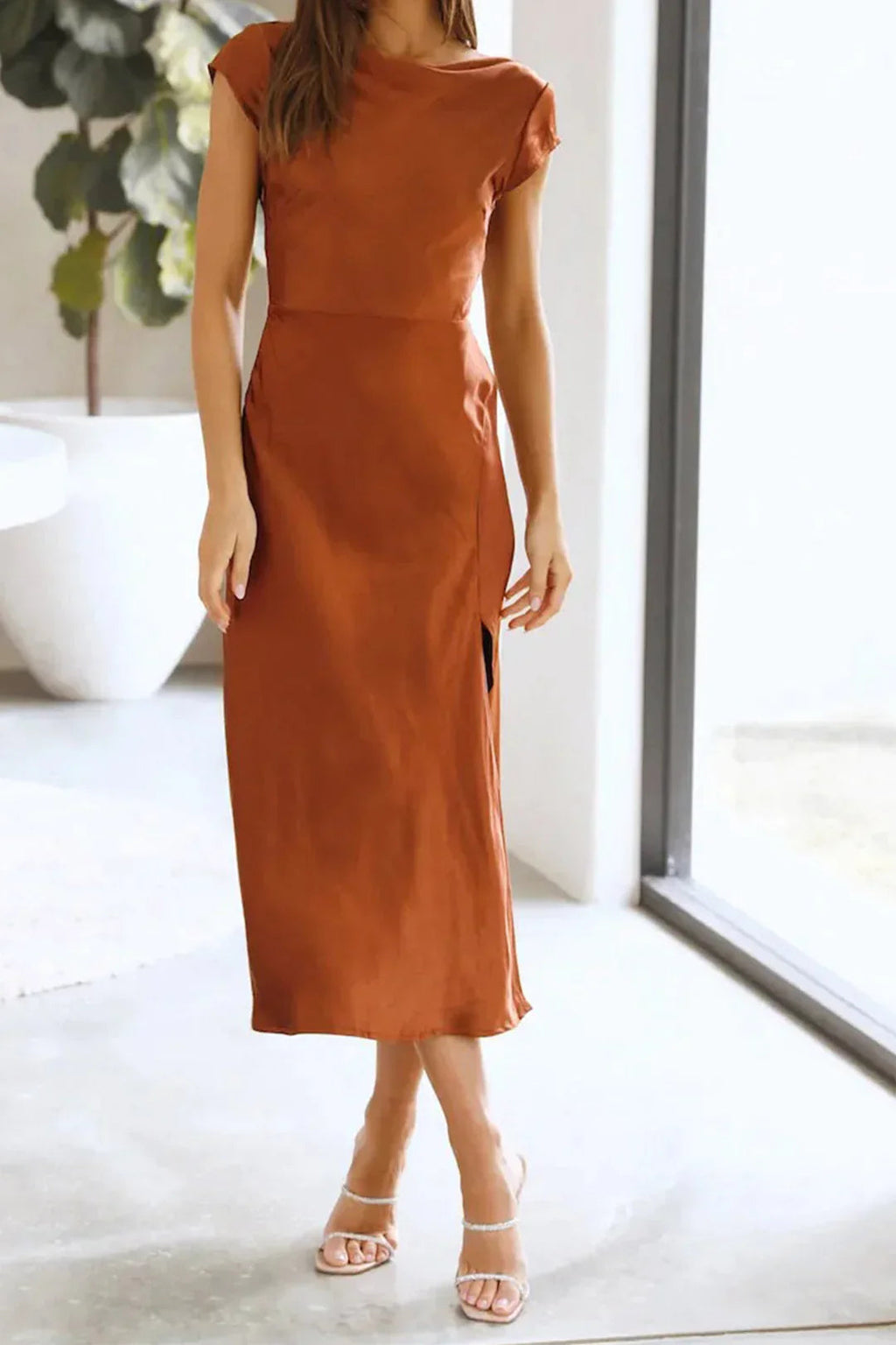 Elena | Zijde Midi-jurk voor Dames