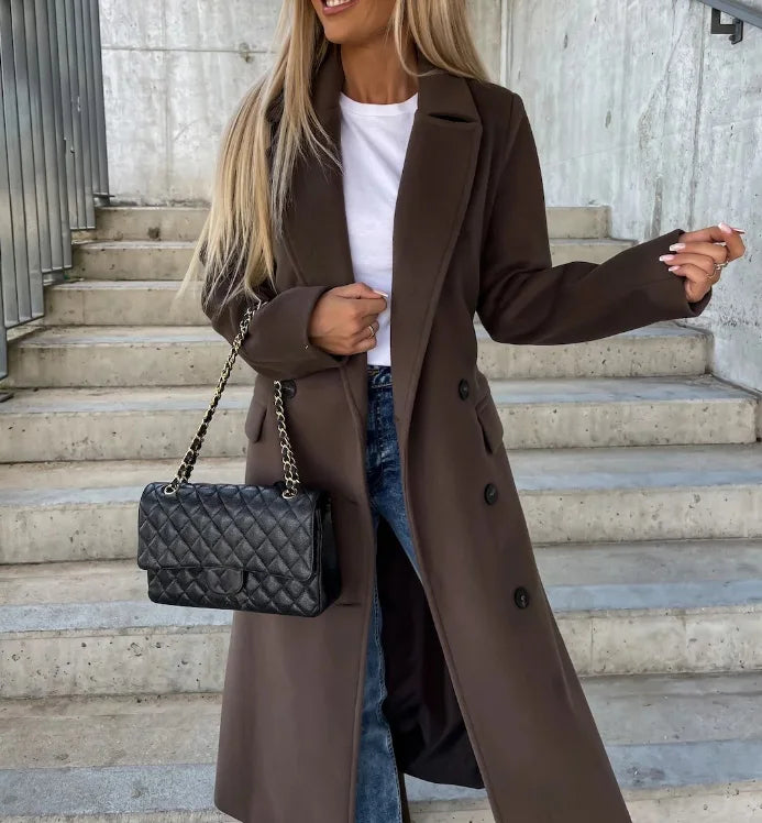 Ines | Warme Trenchcoat met Ceintuur