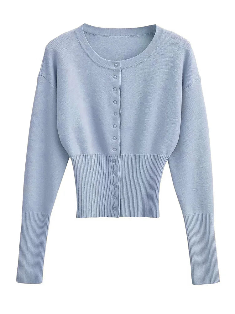 Nina | Fijngebreid vest met knoopsluiting
