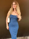 Sara | Denim Midi-Jurk