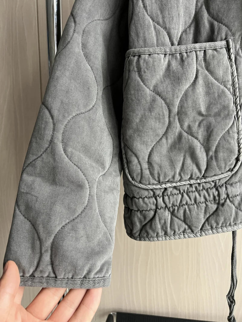 Zinnia | Gewatteerde Jas met Zakdetail