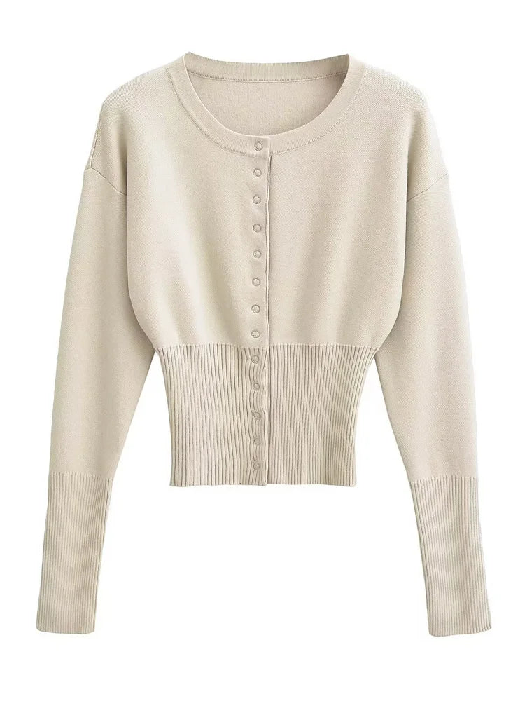 Nina | Fijngebreid vest met knoopsluiting