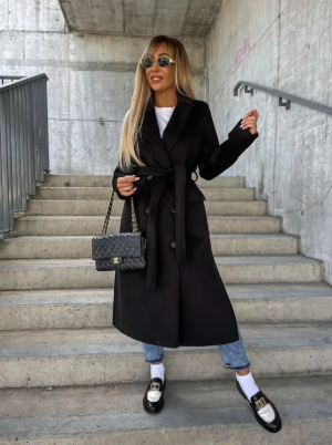 Ines | Warme Trenchcoat met Ceintuur