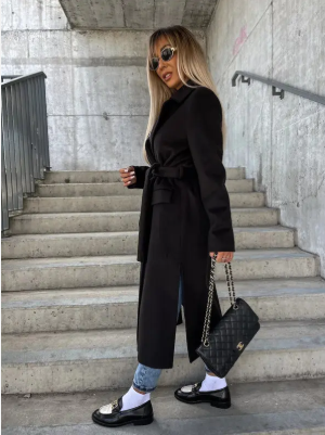 Ines | Warme Trenchcoat met Ceintuur