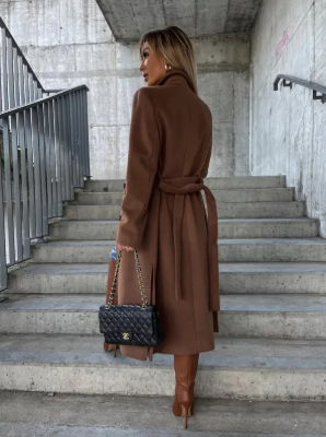Ines | Warme Trenchcoat met Ceintuur