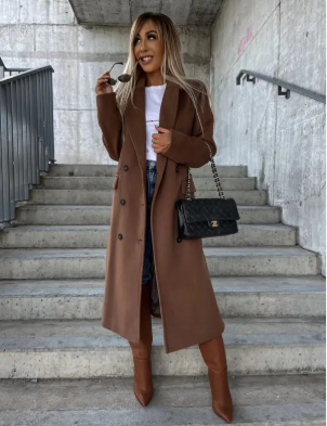 Ines | Warme Trenchcoat met Ceintuur