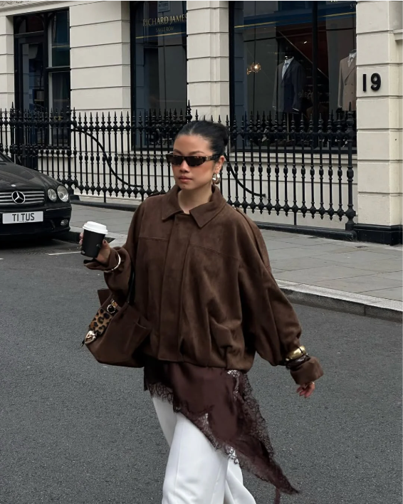 Suki | Oversized Suède Jas