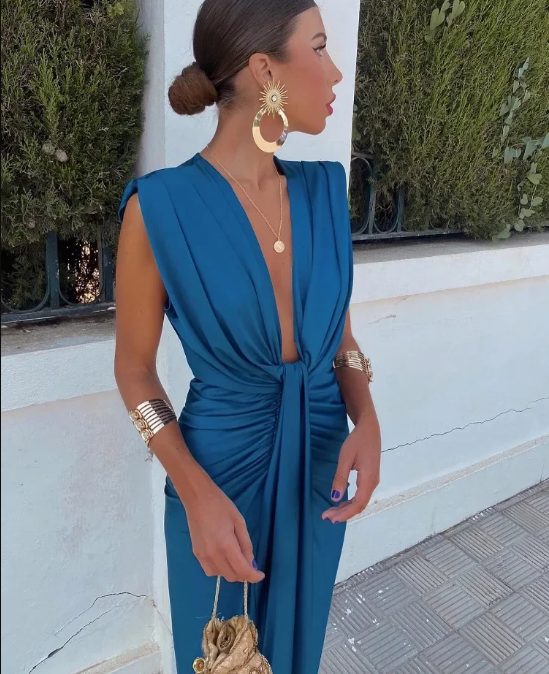 Vesper | Gala Midi Jurk met Split