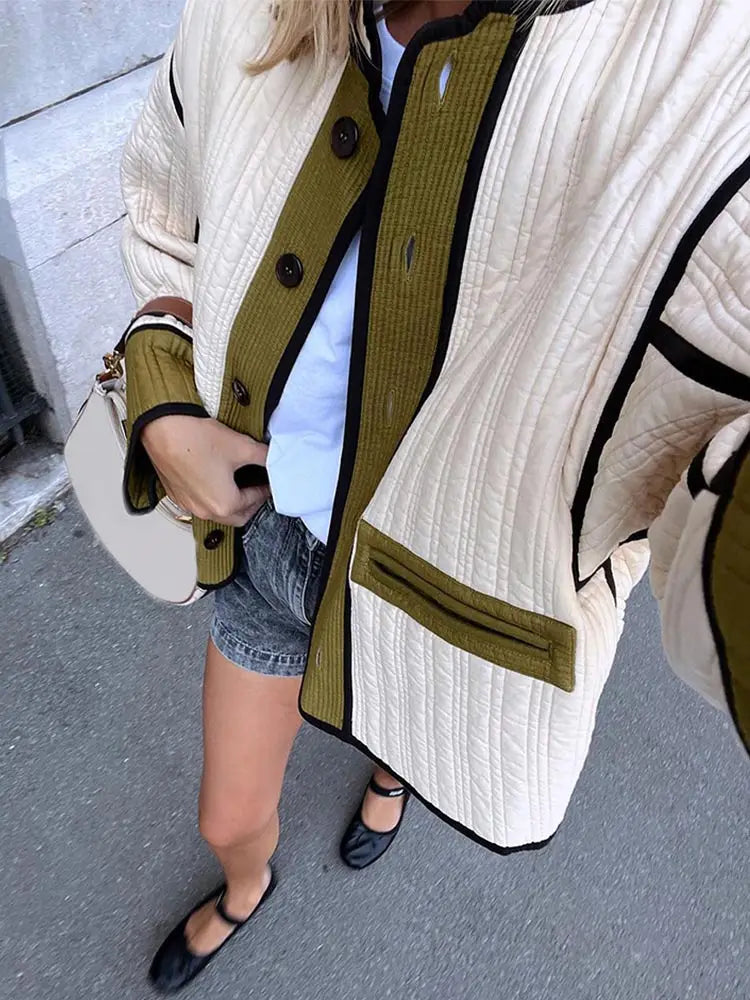 Stella | Patchwork Gewatteerde Jas