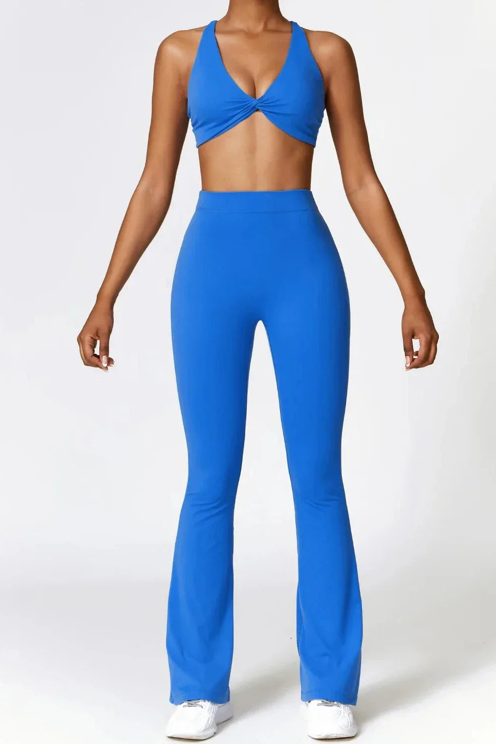 Eline | Flare legging en twist crop topset