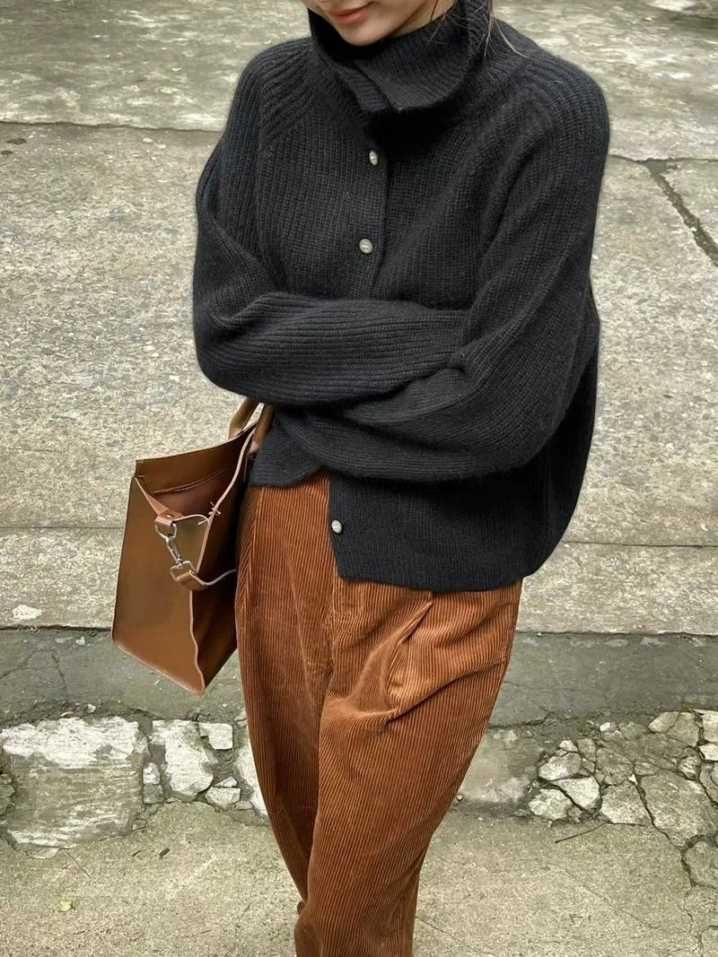 Franchesca | Wollen Coltrui Cardigan