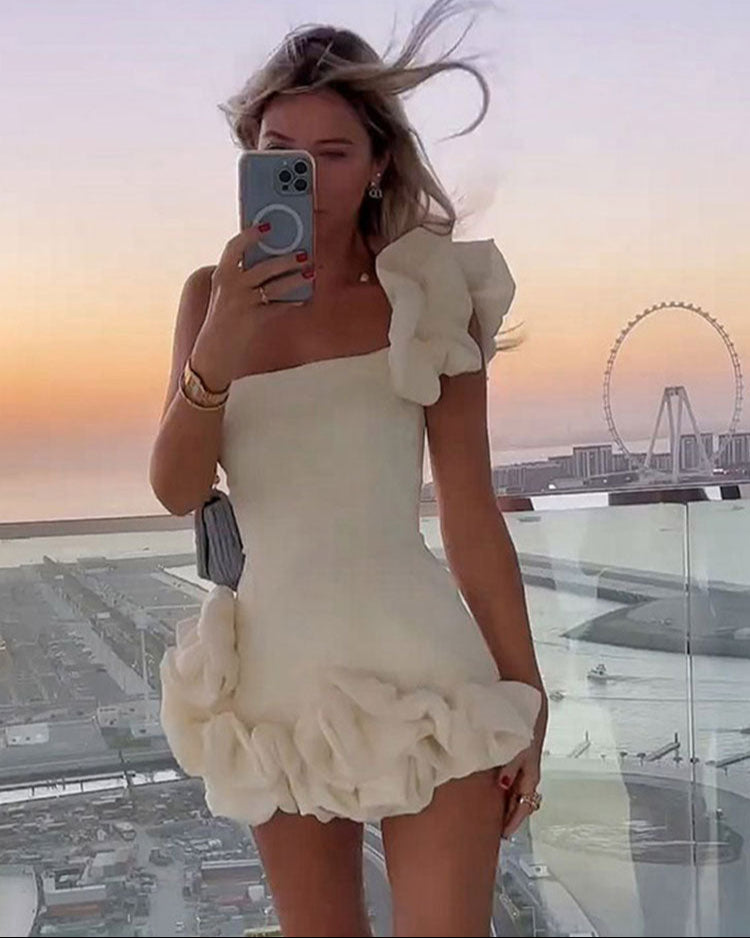 Petal | Mini jurk met plooien