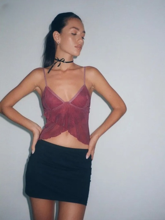 Vivi | Printed mesh cami