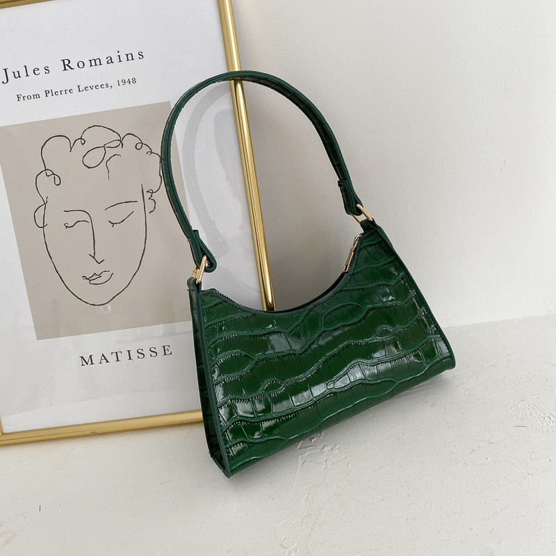 Sofie | Retro schoudertasje met crocoprint