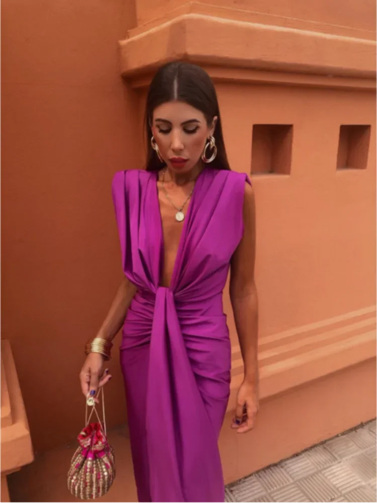 Vesper | Gala Midi Jurk met Split