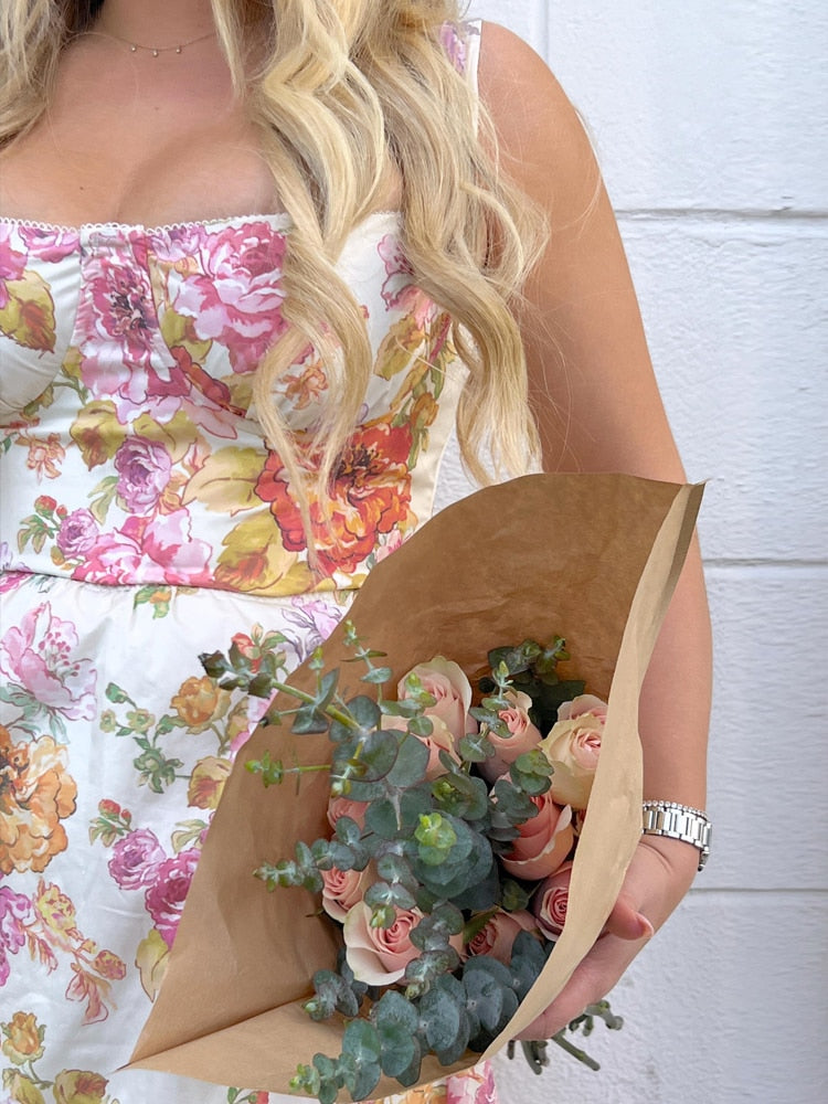 Seraphine | Bloemenprint midi jurk