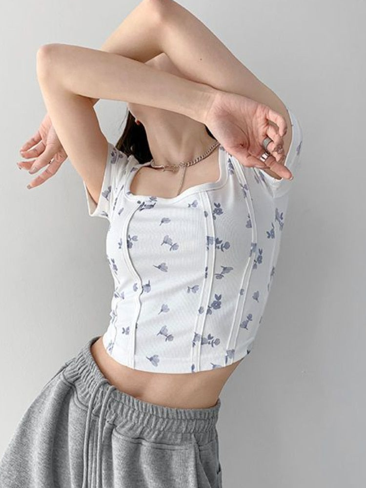 Shea | Bloemen Crop Top