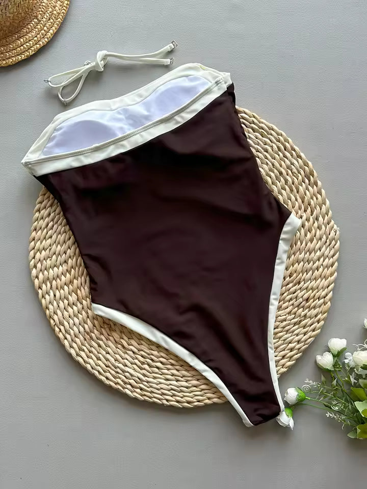 Julia | Strapless badpak met contrastdetails