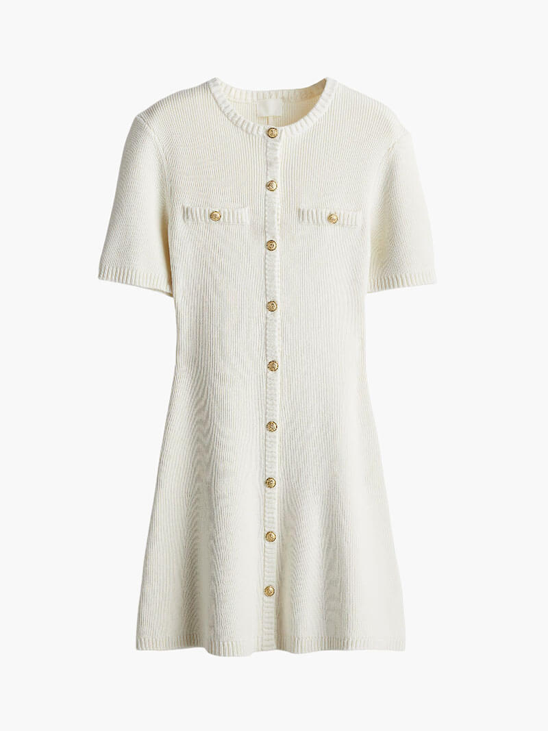 Élodie | Gebribde mini jurk