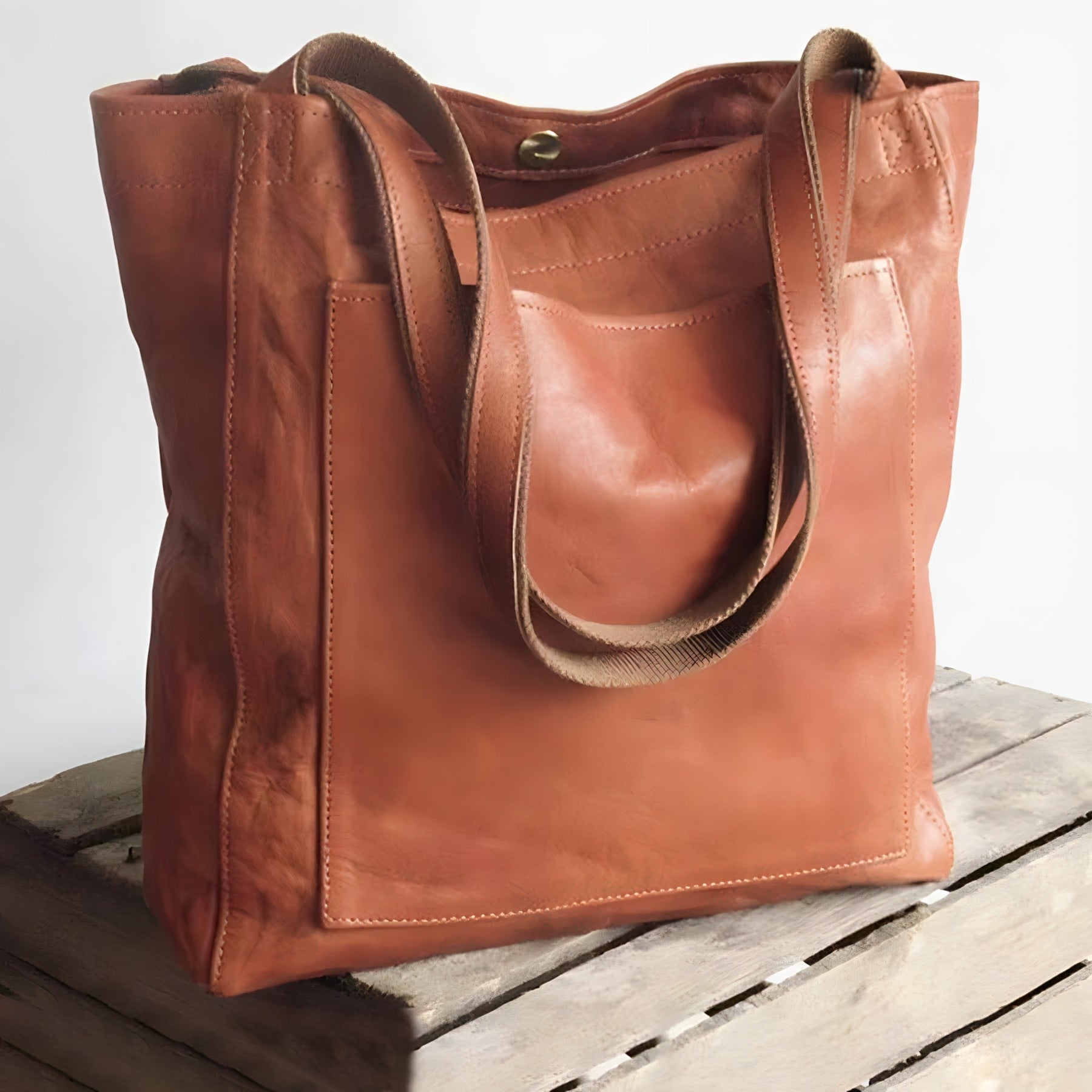 Camille | Stijlvolle leren shopper tas