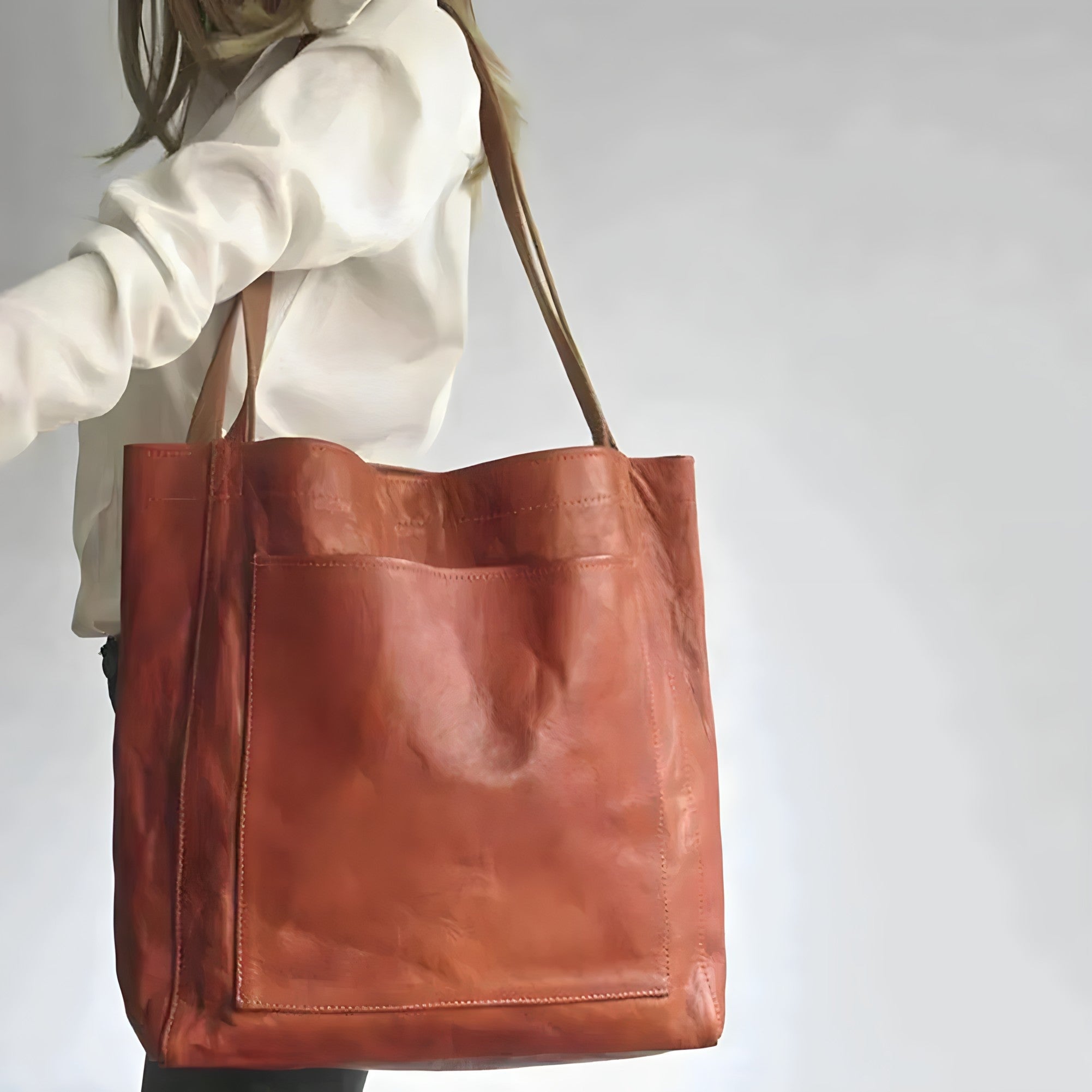 Camille | Stijlvolle leren shopper tas