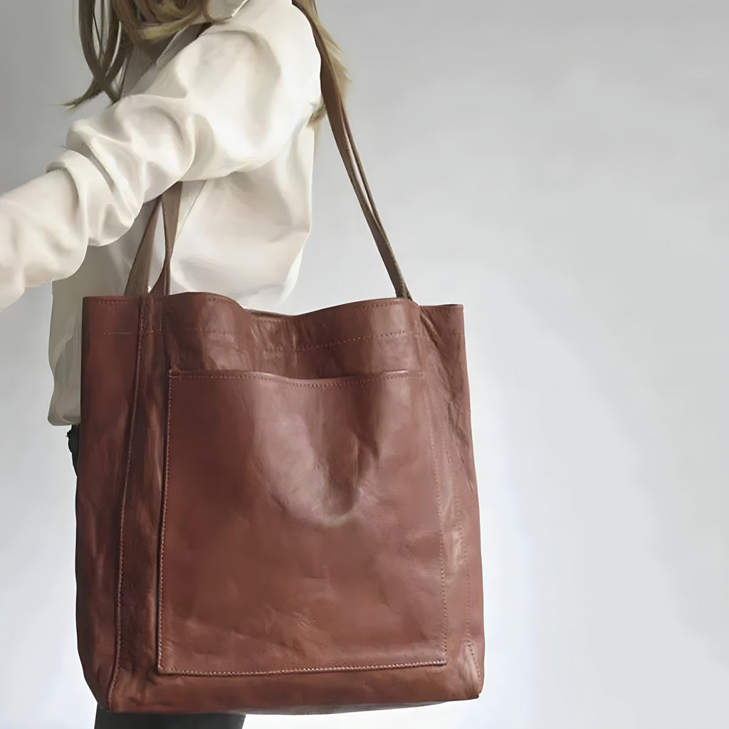 Camille | Stijlvolle leren shopper tas