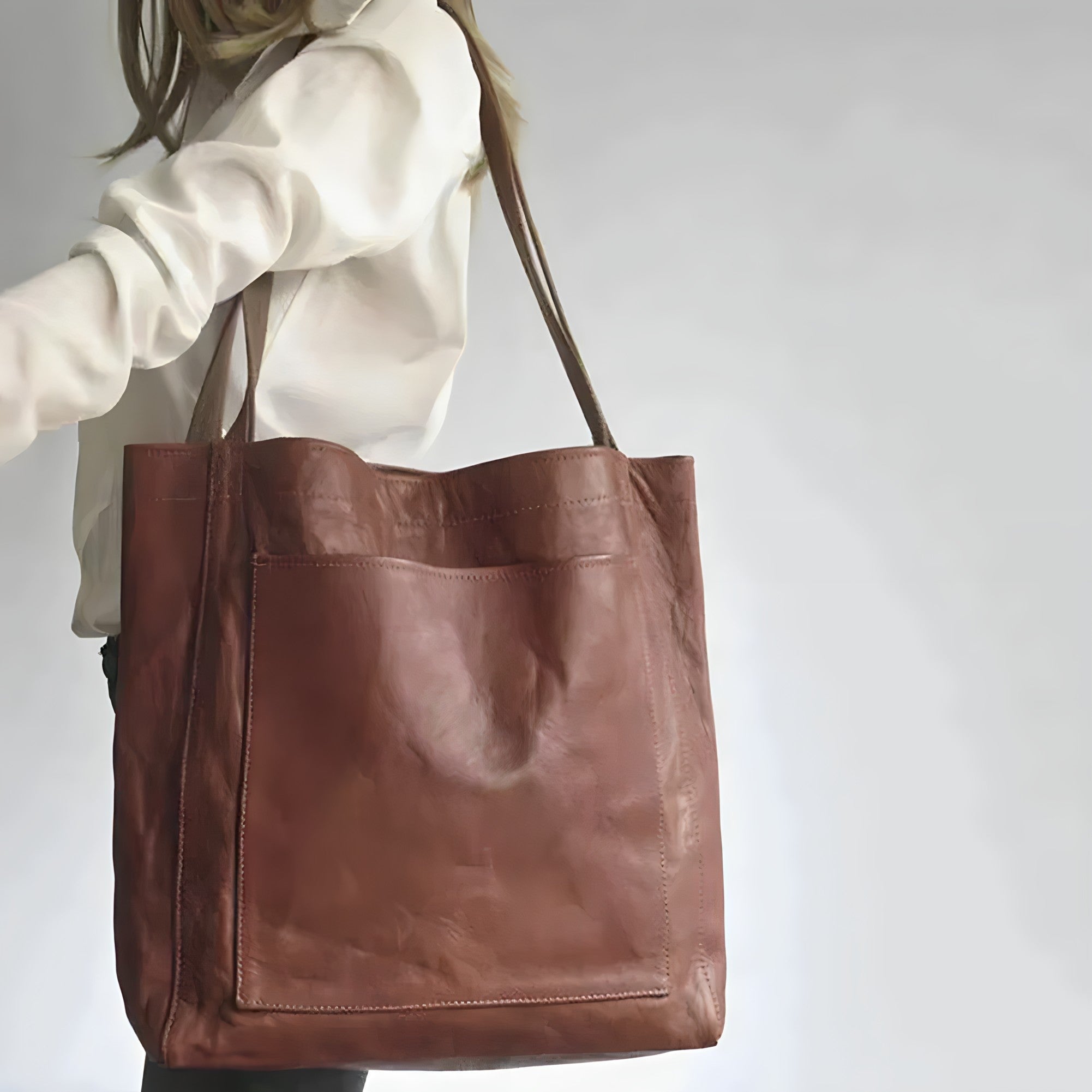 Camille | Stijlvolle leren shopper tas